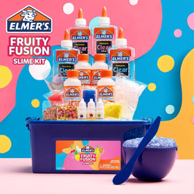Elmer's Fruity Fusion slime kit assorted mix-ins for texture variety.