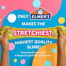 Elmer's Fruity Fusion slime kit clay pigments add vibrant color.