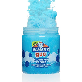Elmer's Gue fruity slushie slime with crunchy beads for added texture.