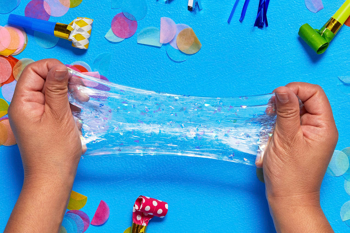 Elmer's Gue premade slime out of the jar invites easy play.