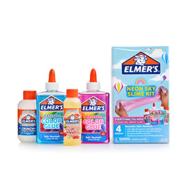 Elmer’s Neon Sky Slime Kit blue glue for vibrant color slime crafting at home