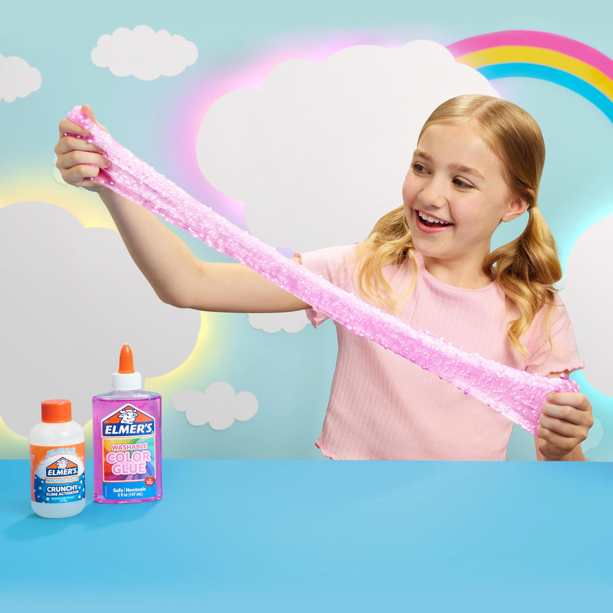 Elmer’s Neon Sky Slime Kit complete components for quick slime experiments