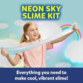 Elmer’s Neon Sky Slime Kit pink glue adds bright, playful slime color