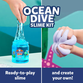 Elmer's Ocean Dive Slime Kit metallic pink glue for shimmering slime textures
