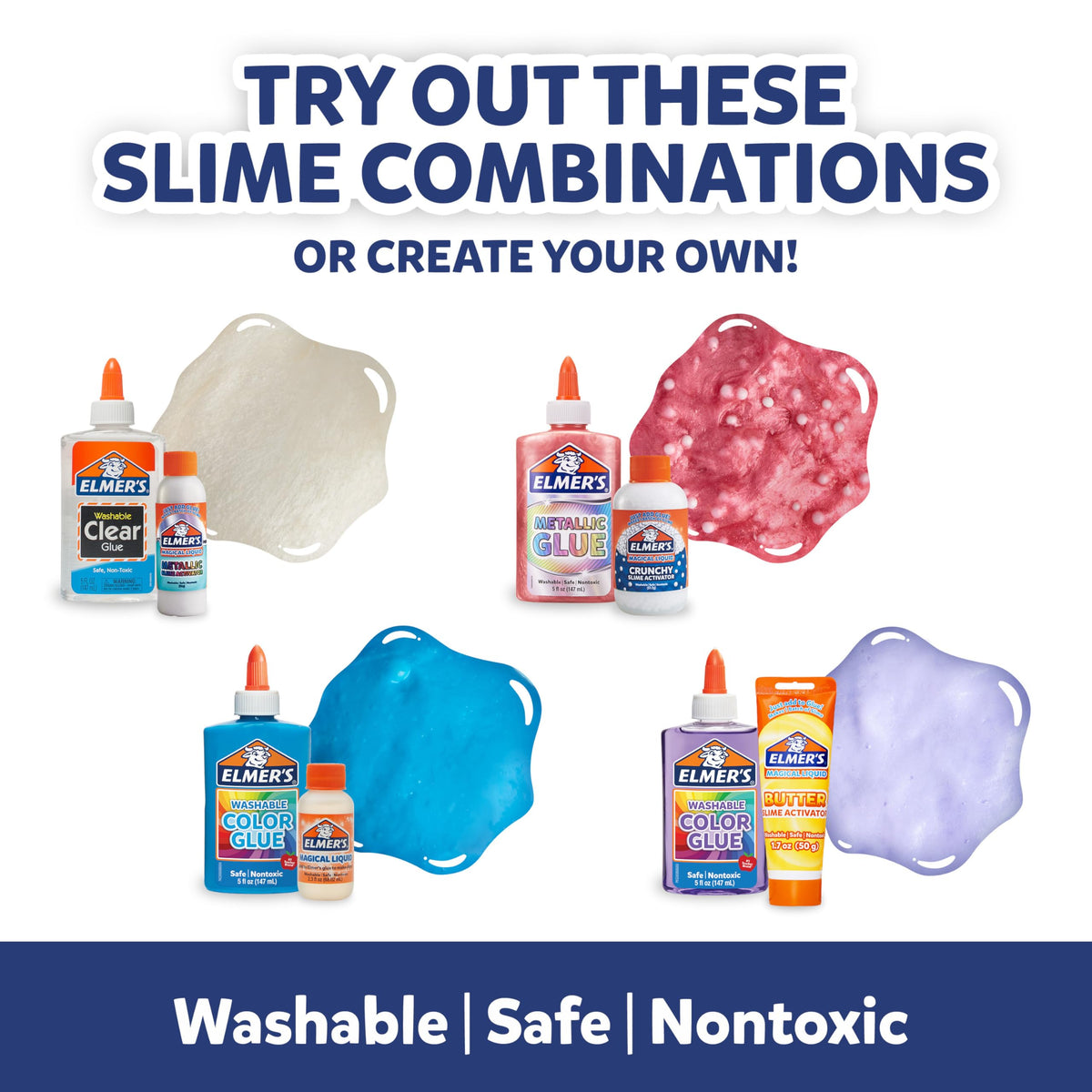 Elmer's Ocean Dive Slime Kit purple transparent glue for translucent effects