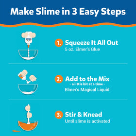 Elmer's purple glow-in-the-dark glue for slime that shines in low light