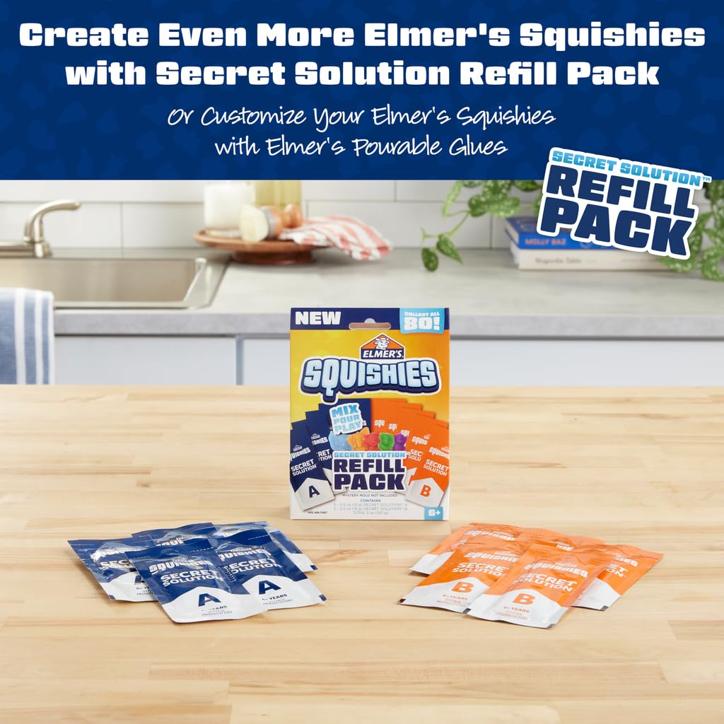 Elmer's Squishies glue pens provide clean, kid-safe adhesion during DIY assembly.