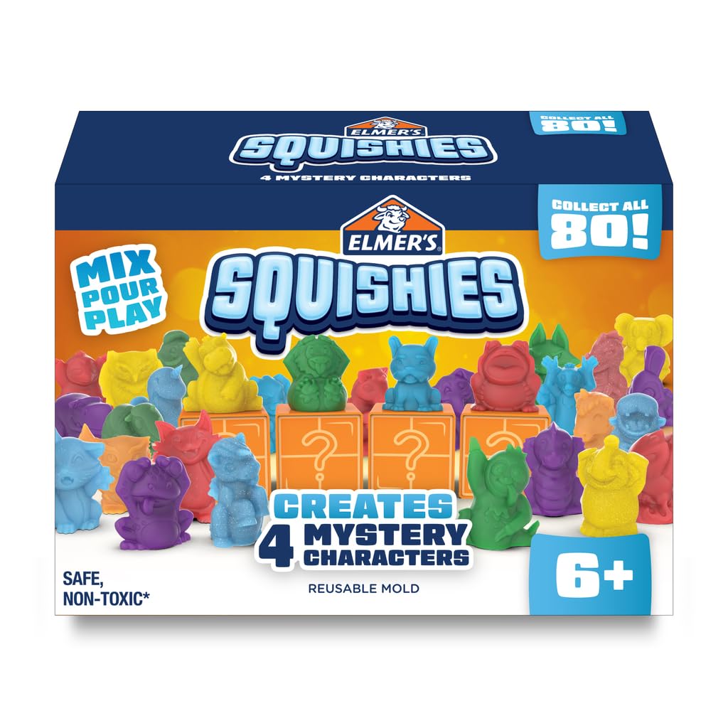 Elmer's Squishies kit mixing cups for easy, safe DIY squishy creation.