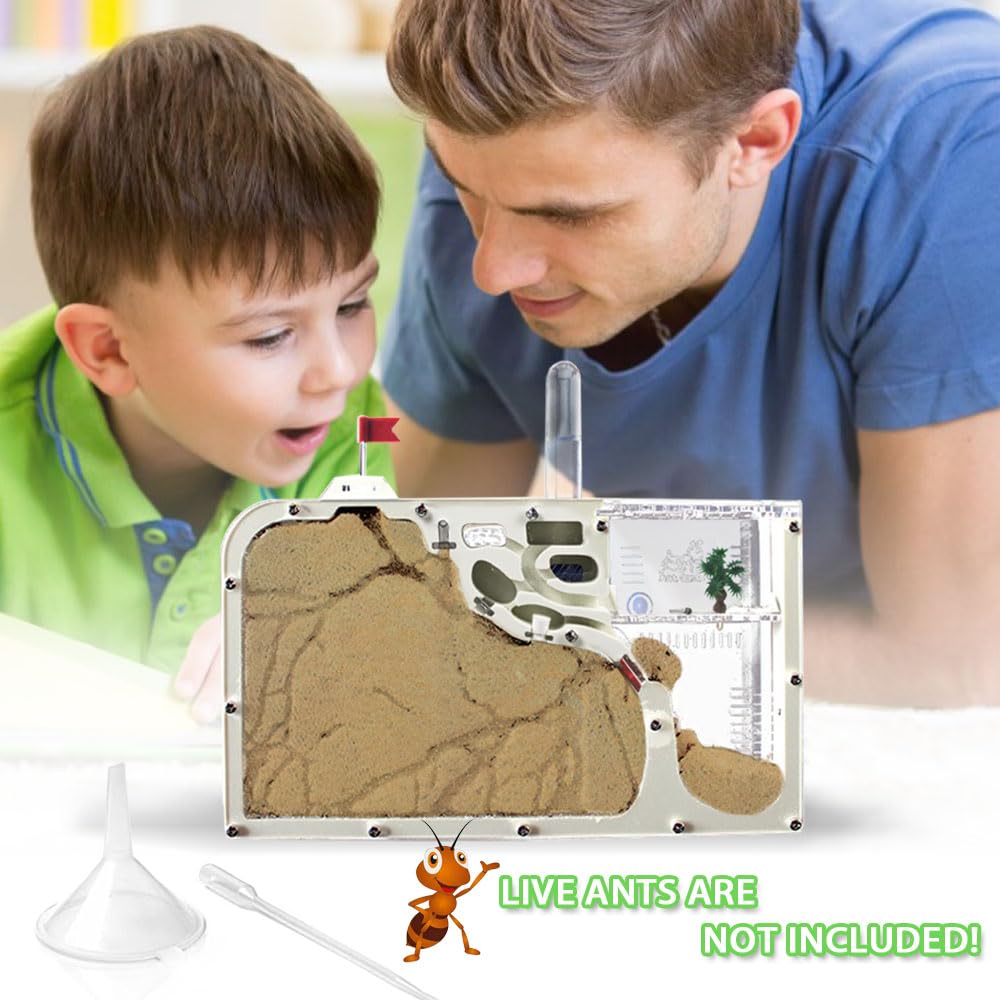 ELNMLHT Ant Farm Castle observation magnifier for detailed viewing.