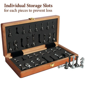 ELONGDI travel chess set with lock for secure on-the-go storage
