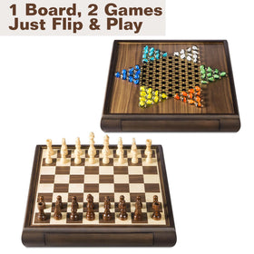 ELONGDI Chinese checkers glass marbles set offers bright, smooth play.