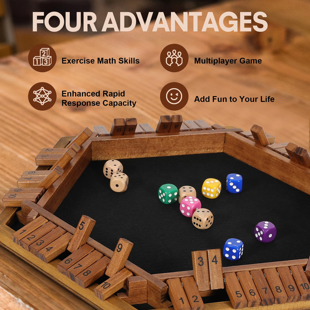 ELONGDI Dice game fosters thinking skills during play.
