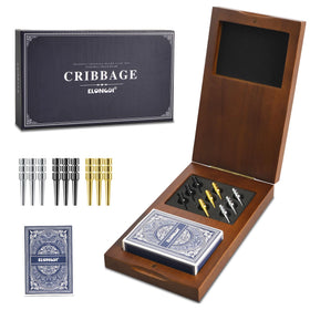 ELONGDI foldable cribbage board for travel shows compact design ideal for packing.