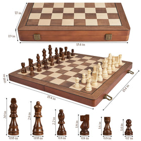 ELONGDI folding chessboard with secure locks for portable setup