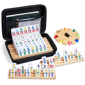 ELONGDI Mexican Train dominoes 91 tiles for family game night and strategic play