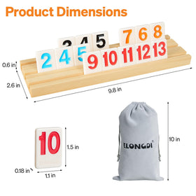 ELONGDI Rummy Cube wooden racks provide stable play