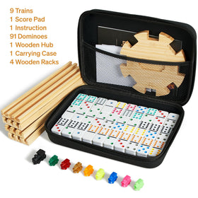 ELONGDI wooden trays provide stable racks during play.