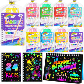 Elover rainbow scratch art notebooks reveal vibrant colors for creative play