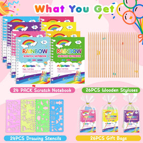 Elover scratch-art stylus reveals rainbow colors during drawing