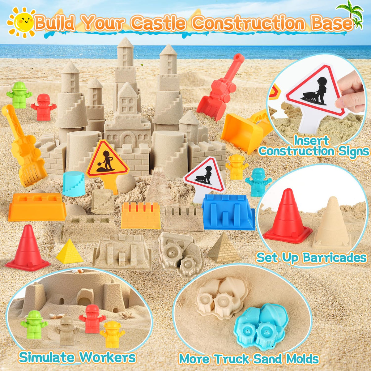 Elovien construction worker figures spark storytelling in sand projects.