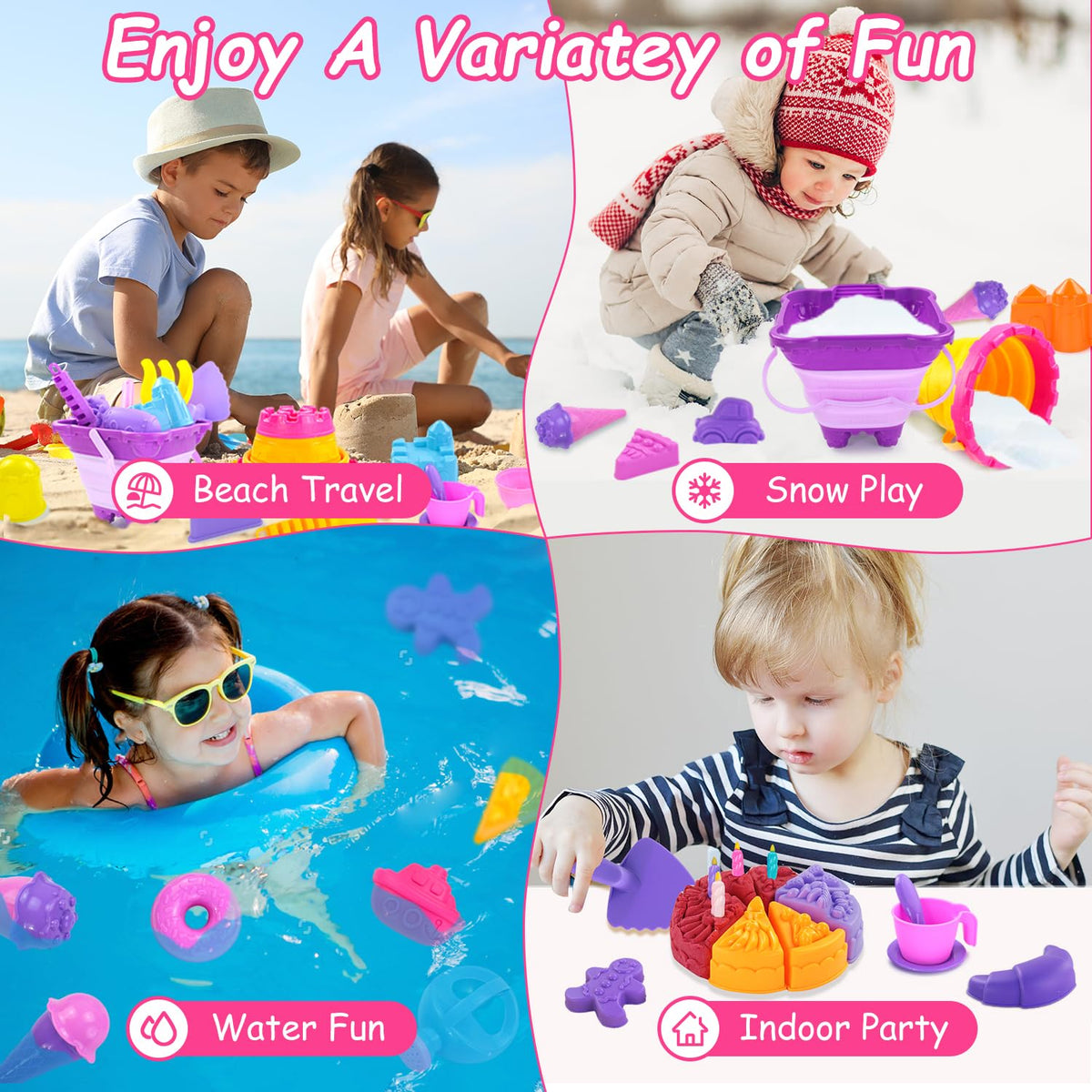 Elovien ice cream molds spark pretend dessert setups outdoors.
