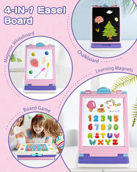 Elovien easel kids adjustable-height legs grow with your child for comfortable play