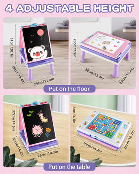 Elovien easel kids foldable portable design makes setup and storage a breeze
