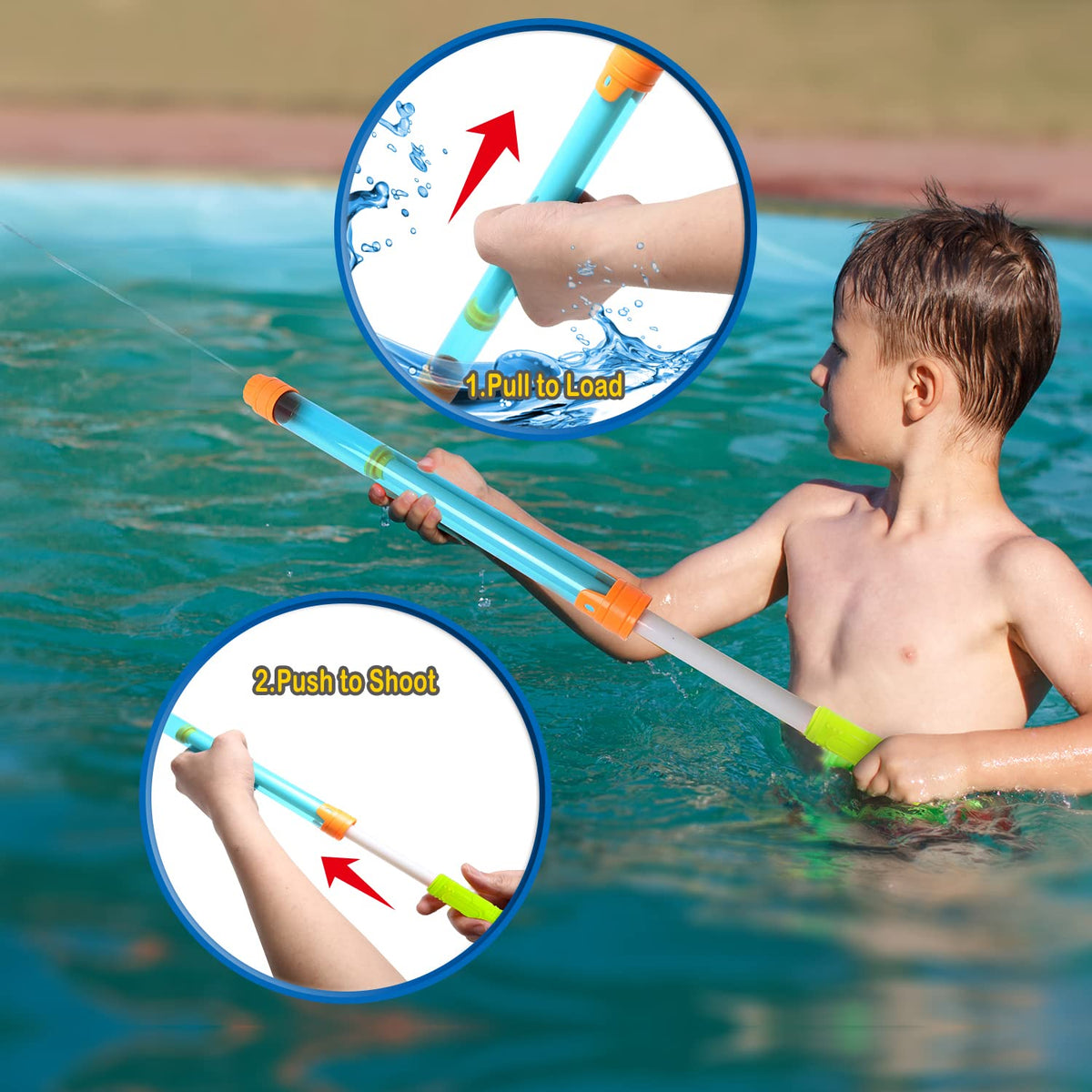 Elovien water blaster with upgraded length for longer fights.