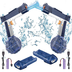 ELPSCGROO electric water gun 2-pack front view with dual tanks for extended play