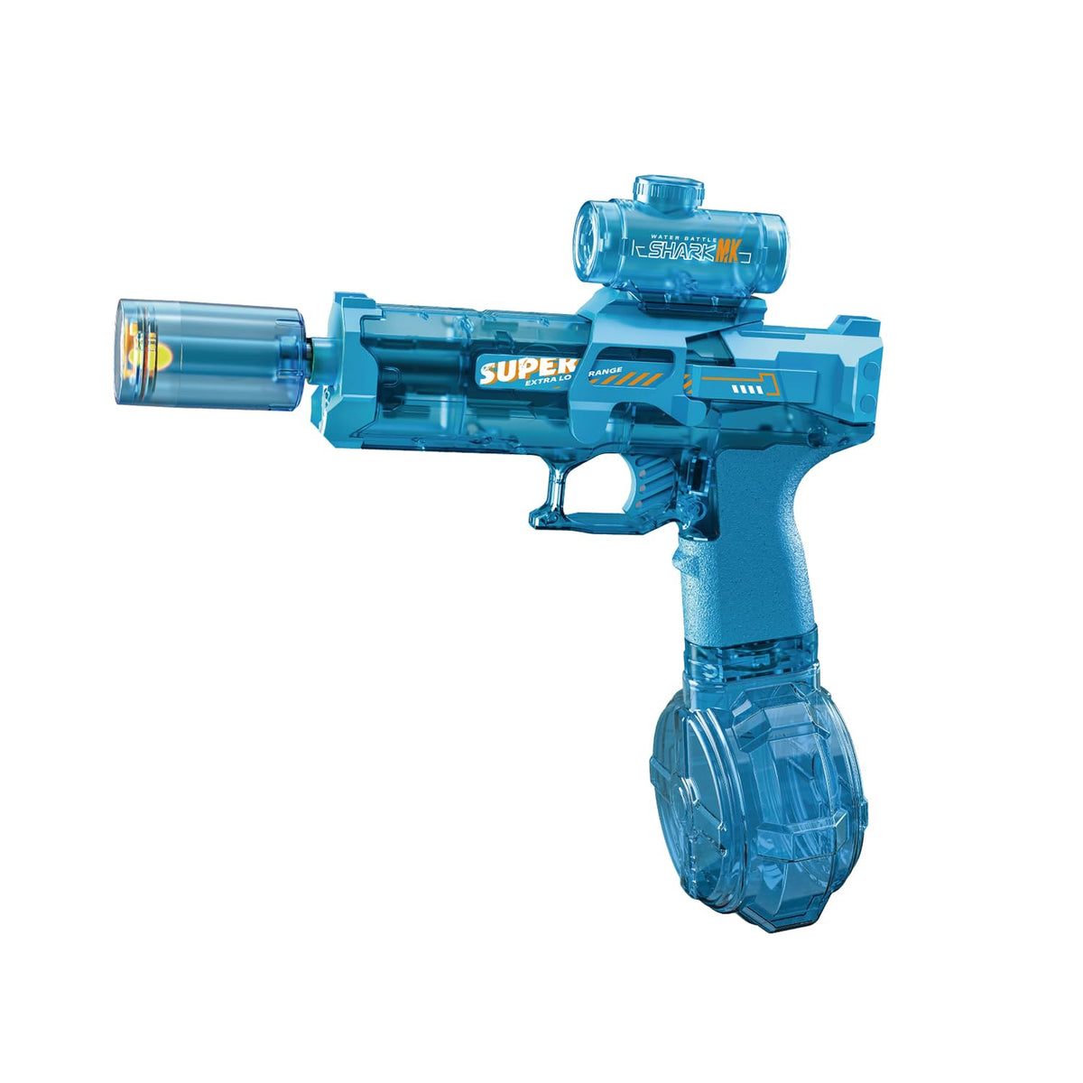 ELPSCGROO electric water gun with light nozzle for thrilling day and night battles.