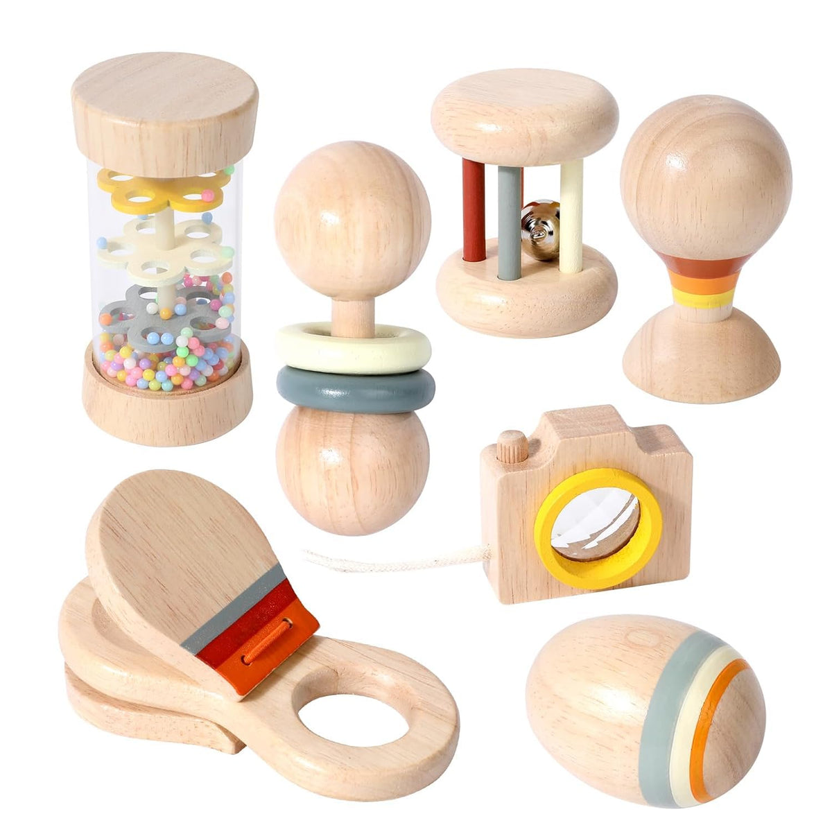 Elvozvets Bell Roller Rattle delivers rotating sounds to support auditory development