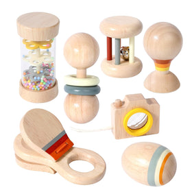 Elvozvets Bell Roller Rattle delivers rotating sounds to support auditory development