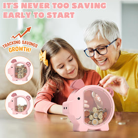 ELX piggy bank uses non-toxic paints ensuring safe play and lasting color.
