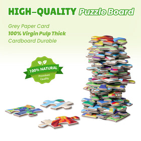 ELX World map side of the double-sided puzzle introduces geography basics for kids.