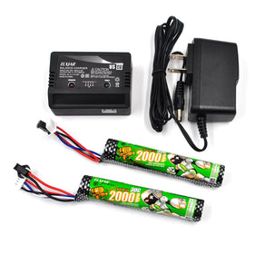 Elxjarpower 11.1V 2000mAh battery pack for high-torque RC cars.