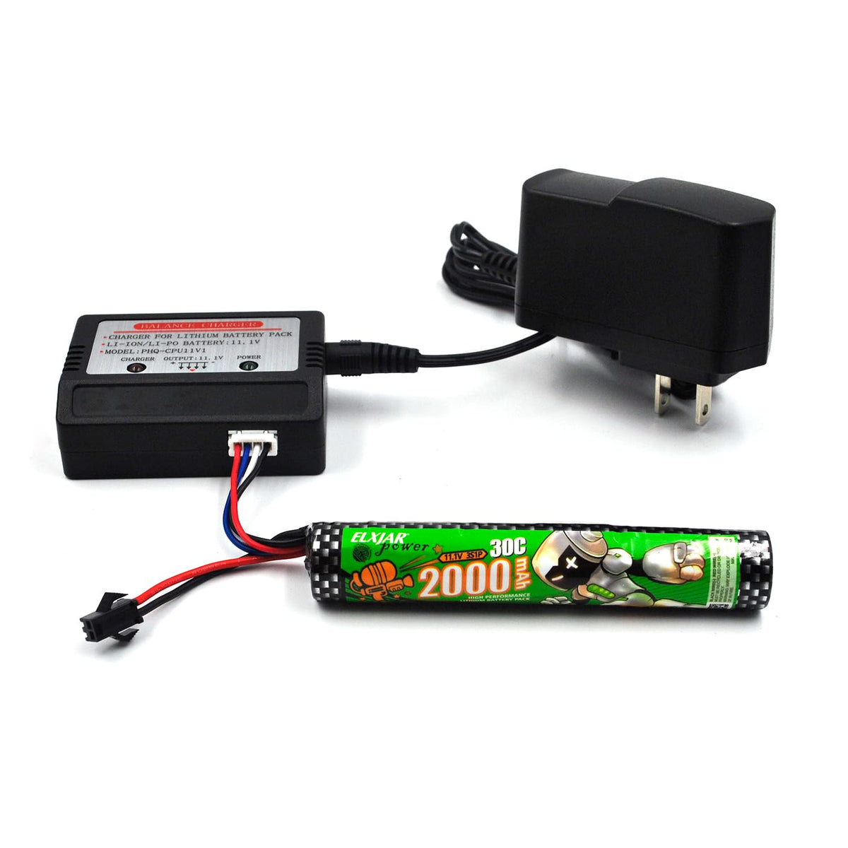 Elxjarpower kit includes two batteries and a balance charger for easy setup.