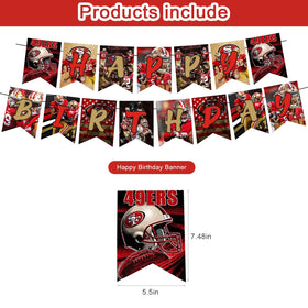 ELZEM 49ers balloon set adds color and party atmosphere.