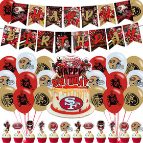 ELZEM 49ers banner for a festive San Francisco birthday party backdrop.