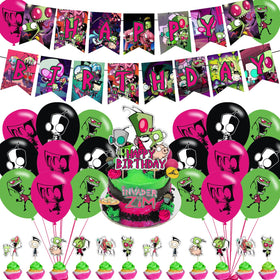 ELZEM Invader Zim banner decor for a bold party theme.