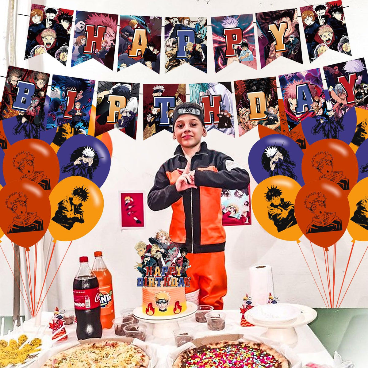 ELZEM Jujutsu Kaisen complete kit ideal for kids' celebrations