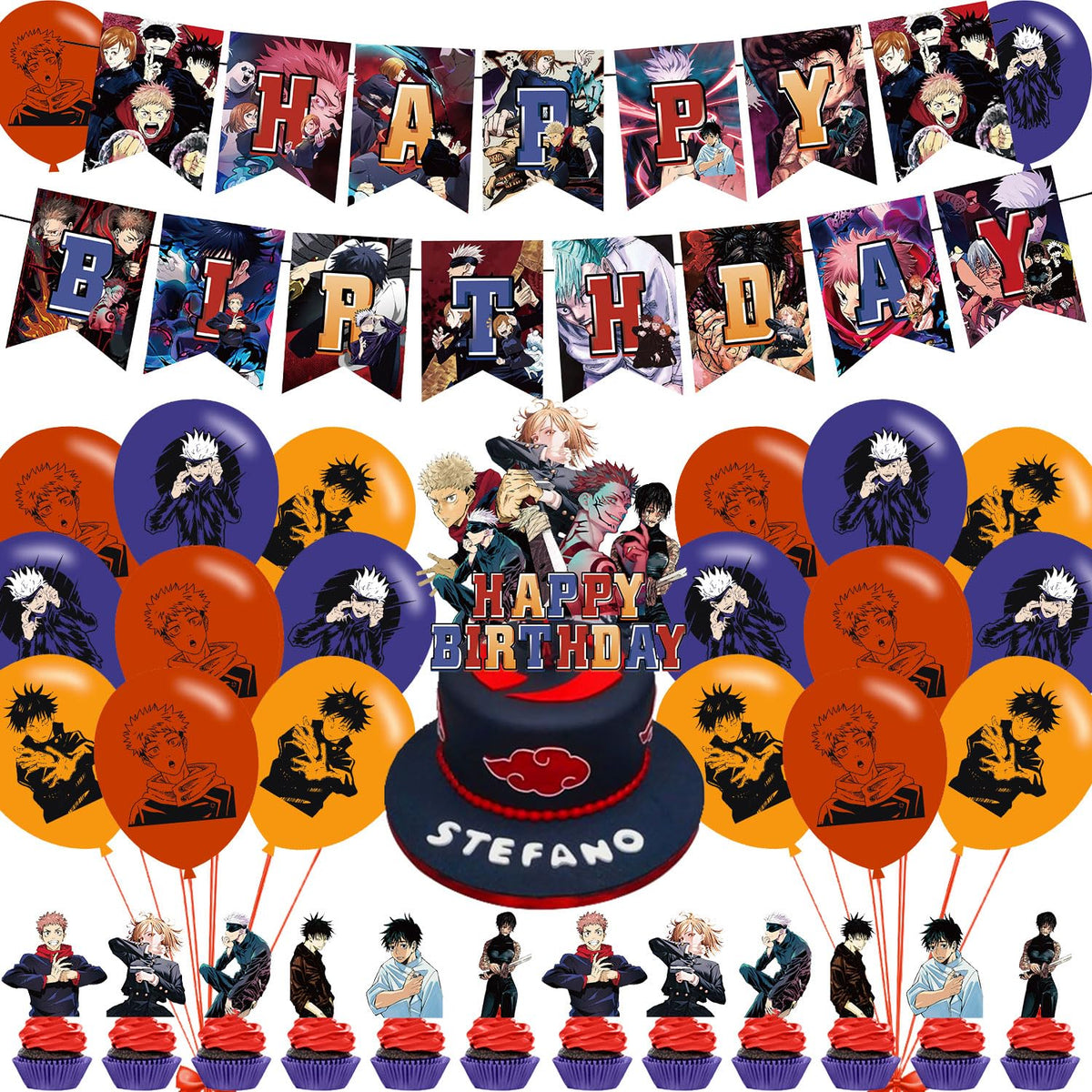 ELZEM Jujutsu Manga Kaisen banner adds color to an anime-themed party
