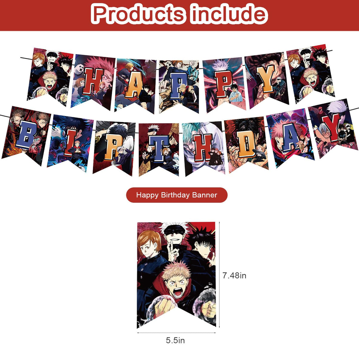 ELZEM Jujutsu Kaisen cake topper as a striking centerpiece for cake