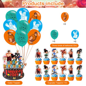 ELZEM Wreck It Ralph cake topper creates a memorable cake centerpiece