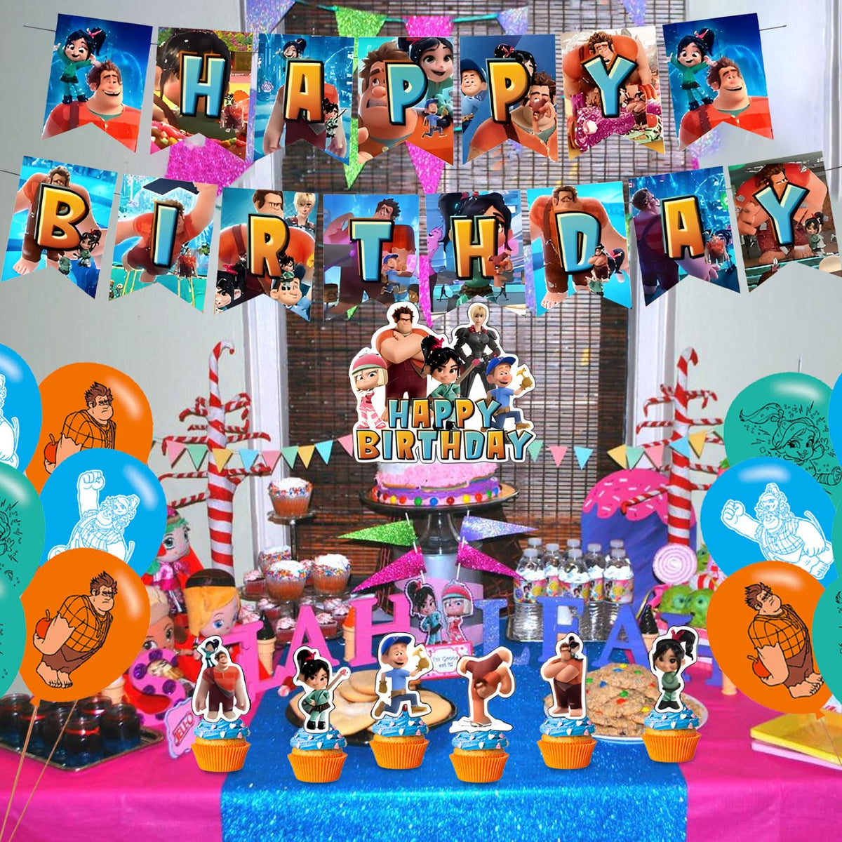 ELZEM Wreck It Ralph cupcake toppers add character accents
