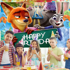 ELZEM Zootopia 2 tablecloth alternative for table setup.