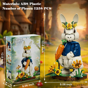 EMANNON Easter Bunny building set fully articulated bunny enables versatile display poses.