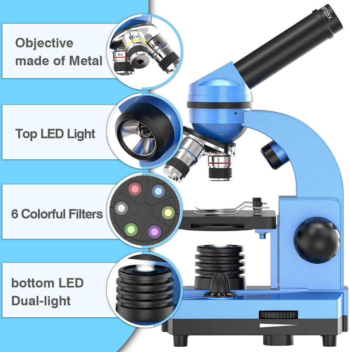 Emarth 52-piece educational kit with slides and tools for hands-on experiments.