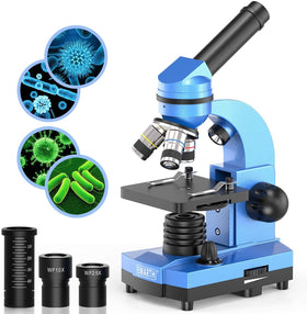 Emarth kids microscope with 40x-1000x magnification and LED illumination for at-home science.