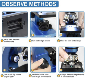 Emarth real science microscope suitable for classroom and homeschool projects.