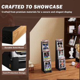 Emfogo stand with graded card holders showcasing PSA CSG BGS SGC cards